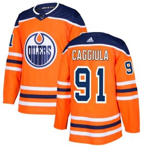 Herren Edmonton Oilers Eishockey Trikot Drake Caggiula #91 Authentic Orange Heim